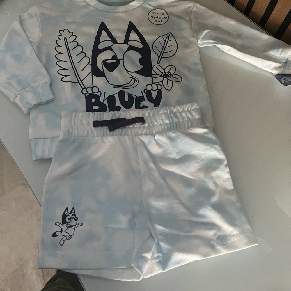 Blue Blush Kids Pajama Set - Light Blue and Navy